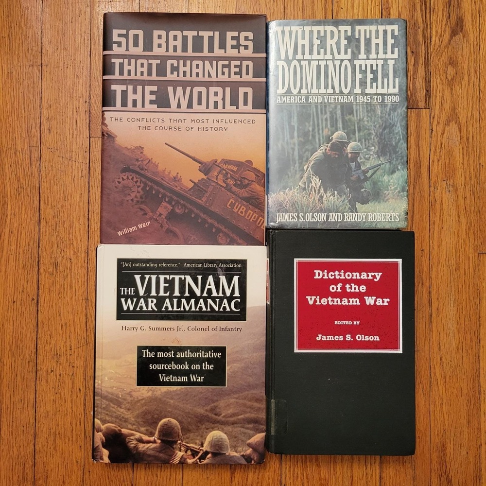 4 Vietnam War History Book Collection Almanac Battles Home School Educational